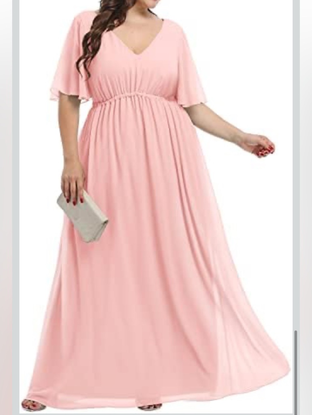 Pinup Fashion Size 18W Formal Maxi Dress Pink